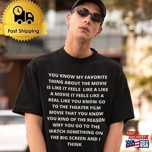 My Favorite Thing About The Movie Shirt Tee Classic